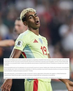 Tin tức về việc Yamal chính thức rút khỏi ĐT Tây Ban Nha.